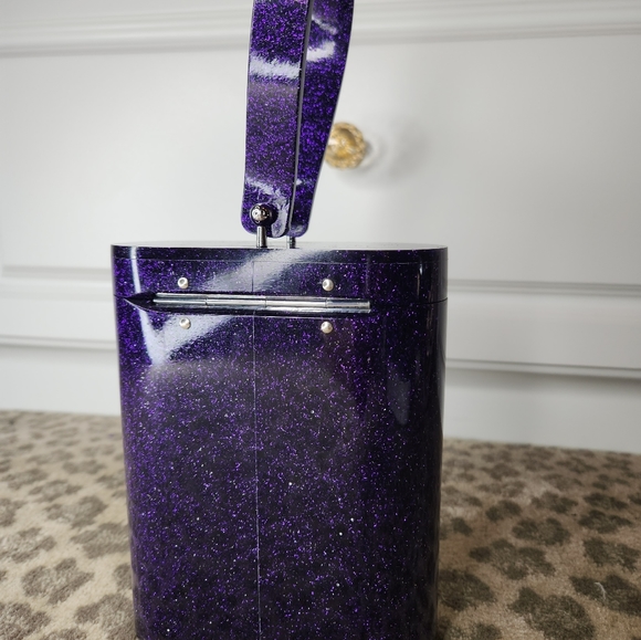 Edie Parker Purple Oval Bag - Picture 3 of 5